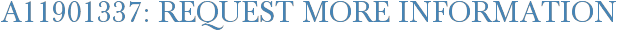 A11901337: Request More Information
