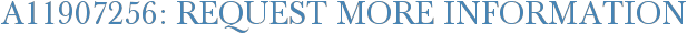 A11907256: Request More Information