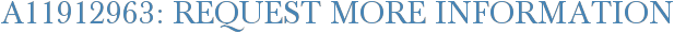 A11912963: Request More Information