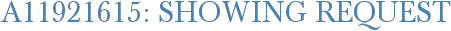 A11921615: Showing Request