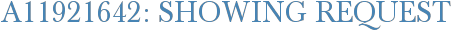 A11921642: Showing Request
