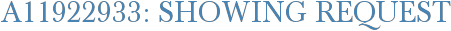 A11922933: Showing Request