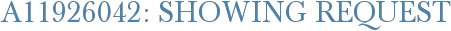 A11926042: Showing Request
