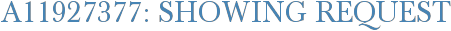 A11927377: Showing Request