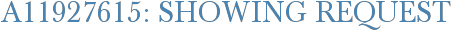 A11927615: Showing Request