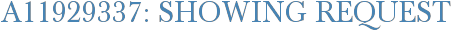 A11929337: Showing Request
