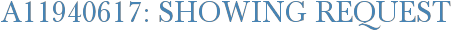 A11940617: Showing Request