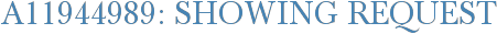 A11944989: Showing Request