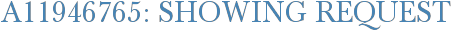 A11946765: Showing Request