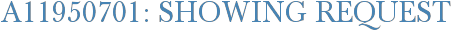 A11950701: Showing Request