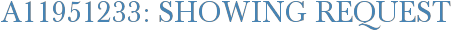 A11951233: Showing Request