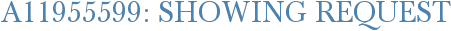 A11955599: Showing Request
