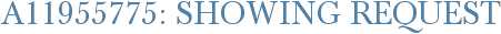 A11955775: Showing Request