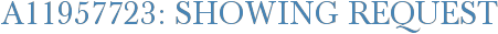 A11957723: Showing Request