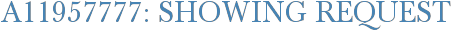 A11957777: Showing Request