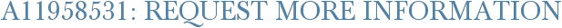 A11958531: Request More Information