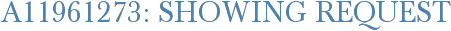 A11961273: Showing Request