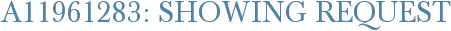 A11961283: Showing Request