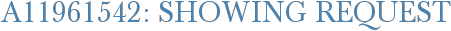 A11961542: Showing Request