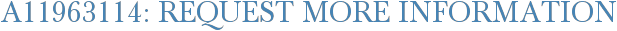 A11963114: Request More Information