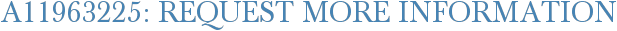 A11963225: Request More Information