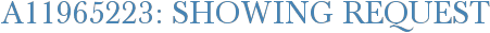 A11965223: Showing Request