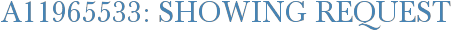 A11965533: Showing Request