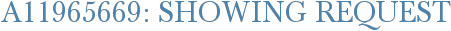 A11965669: Showing Request