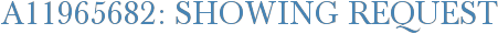A11965682: Showing Request