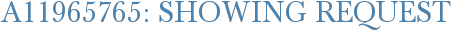 A11965765: Showing Request