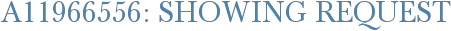 A11966556: Showing Request
