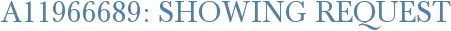 A11966689: Showing Request