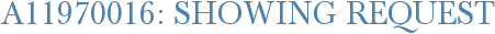 A11970016: Showing Request