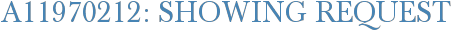 A11970212: Showing Request