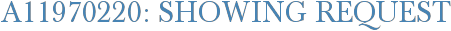 A11970220: Showing Request