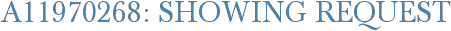 A11970268: Showing Request