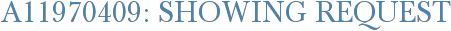 A11970409: Showing Request