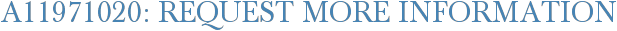 A11971020: Request More Information