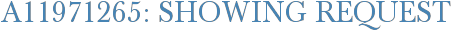 A11971265: Showing Request