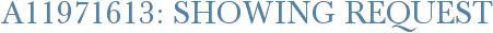 A11971613: Showing Request