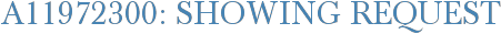 A11972300: Showing Request