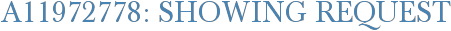 A11972778: Showing Request