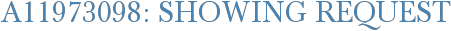 A11973098: Showing Request