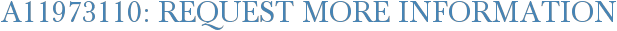 A11973110: Request More Information