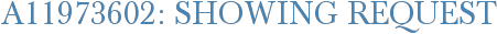 A11973602: Showing Request