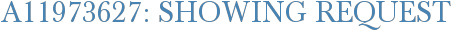 A11973627: Showing Request