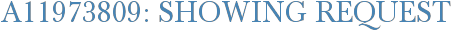 A11973809: Showing Request