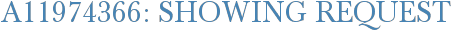 A11974366: Showing Request