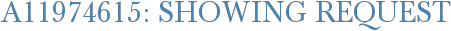 A11974615: Showing Request