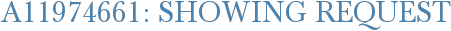 A11974661: Showing Request
